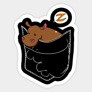 Canadian House Hippo Pocket (Dark Colors) Sticker